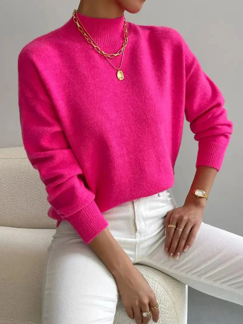 Pull Fin Doux à Col Montant Femme | Élégance Hivernale et Confort Minimaliste