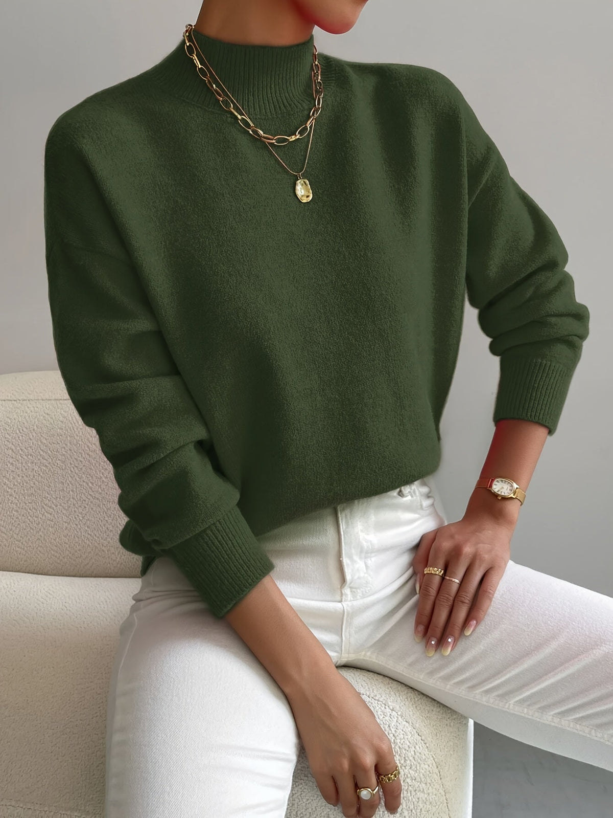 Pull Fin Doux à Col Montant Femme | Élégance Hivernale et Confort Minimaliste