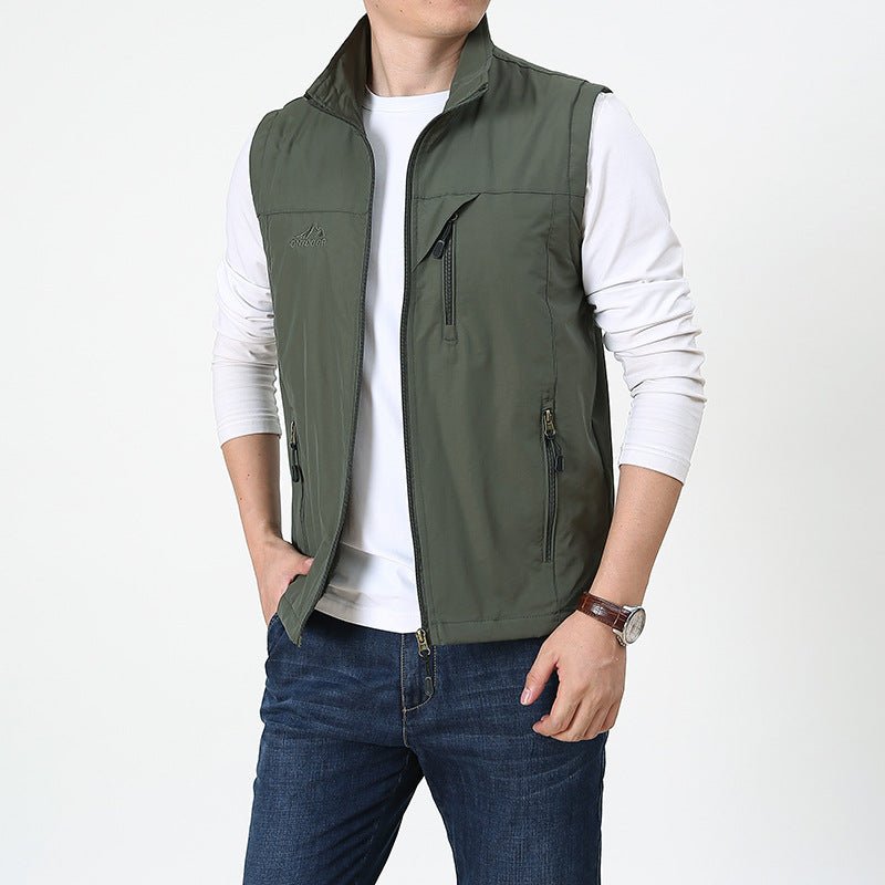 Christian | Gilet Homme Zippé Léger avec Col Montant et Design Fonctionnel