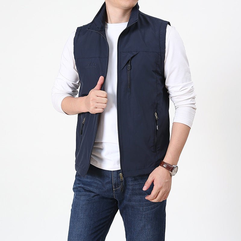 Christian | Gilet Homme Zippé Léger avec Col Montant et Design Fonctionnel