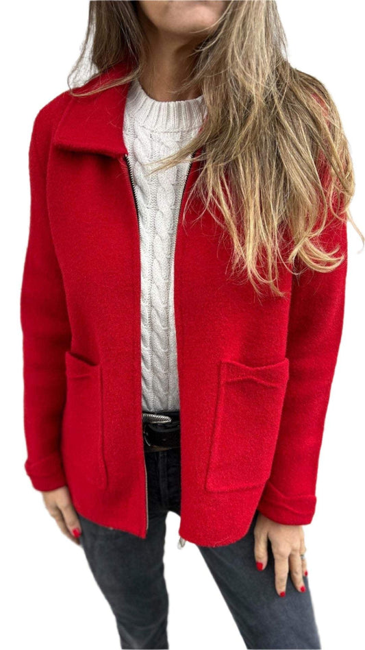 Estrella | Cardigan Épais Femme Col Revers avec Poches