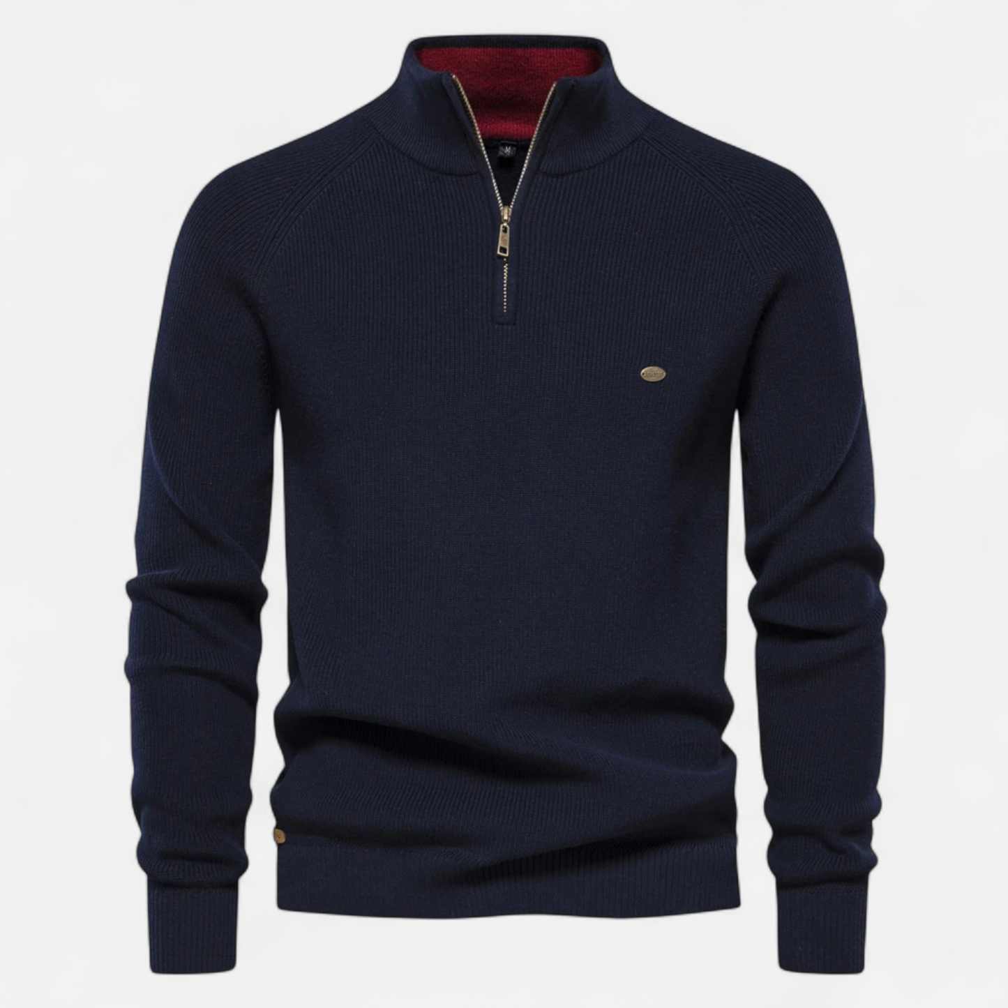 Cotton Zip Sweater Homme | Pull Zippé Col Montant en Coton | Élégance Chauffante & Style Raffiné