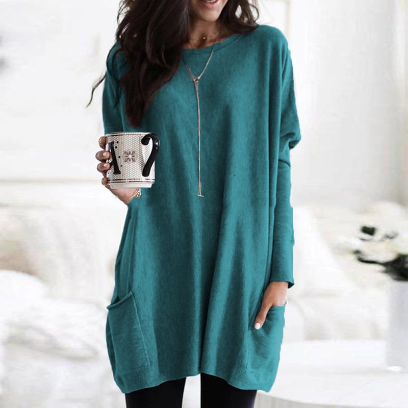 Pull Oversize Long à Poches Femme | Confort Douillet et Style Décontracté