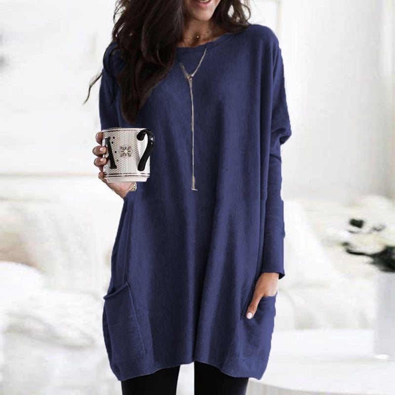 Pull Oversize Long à Poches Femme | Confort Douillet et Style Décontracté