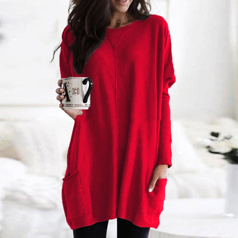 Pull Oversize Long à Poches Femme | Confort Douillet et Style Décontracté
