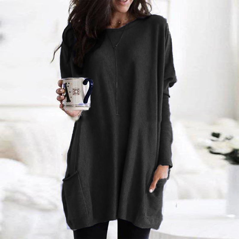 Pull Oversize Long à Poches Femme | Confort Douillet et Style Décontracté