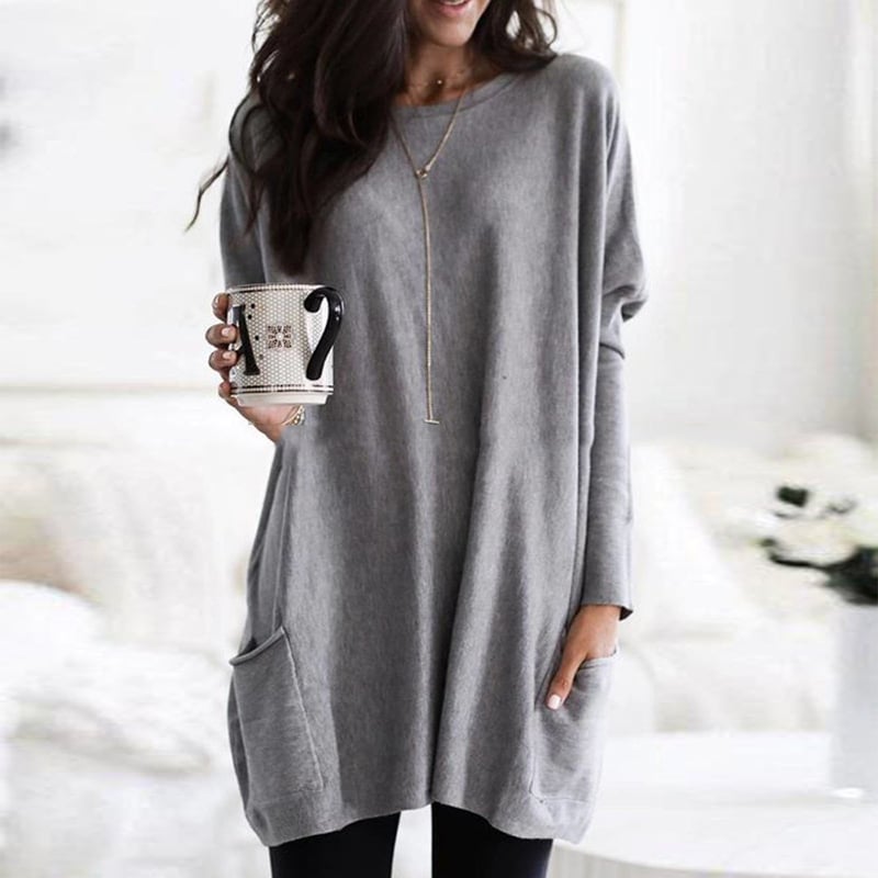 Pull Oversize Long à Poches Femme | Confort Douillet et Style Décontracté