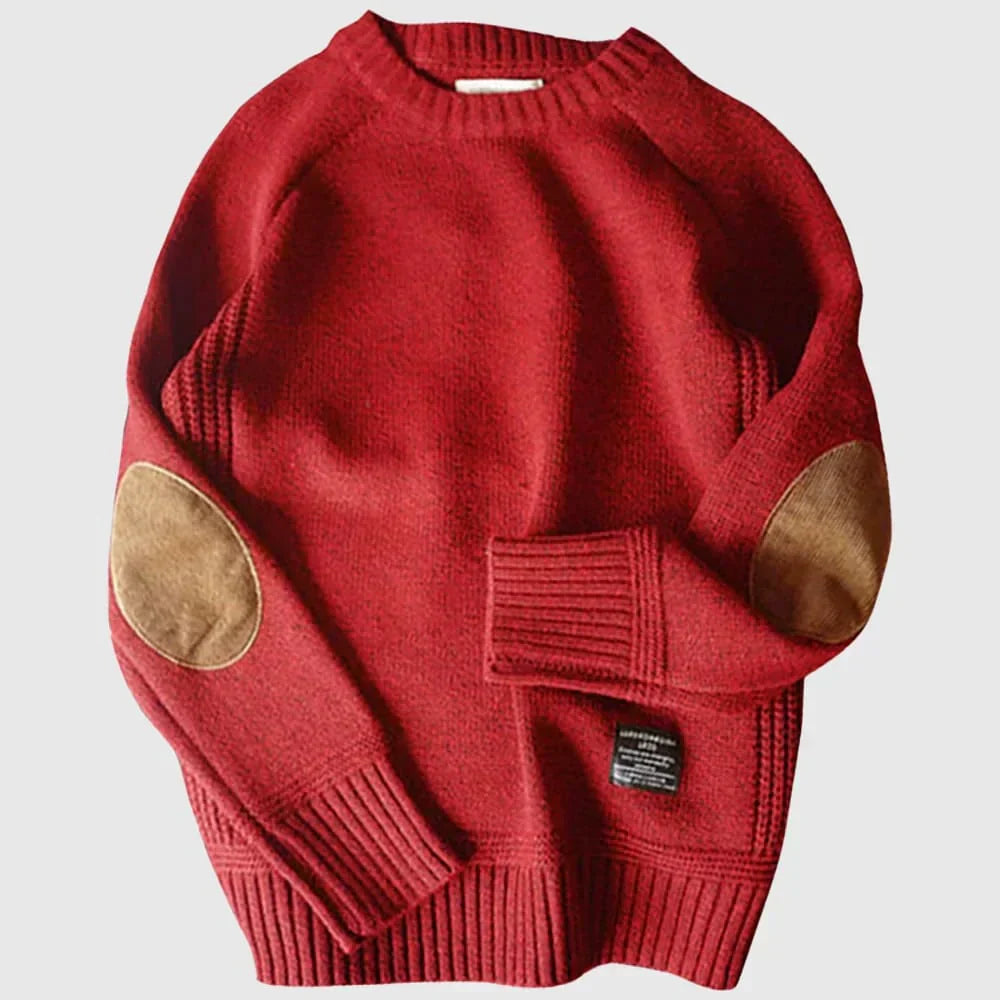Pull Homme | Maille Douce avec Patchs aux Coudes