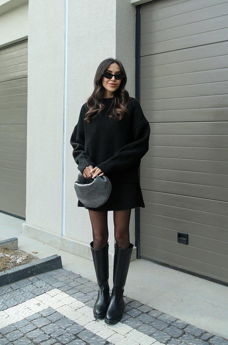 Cozy Knit Set Femme | Pull & Mini-jupe Moderne