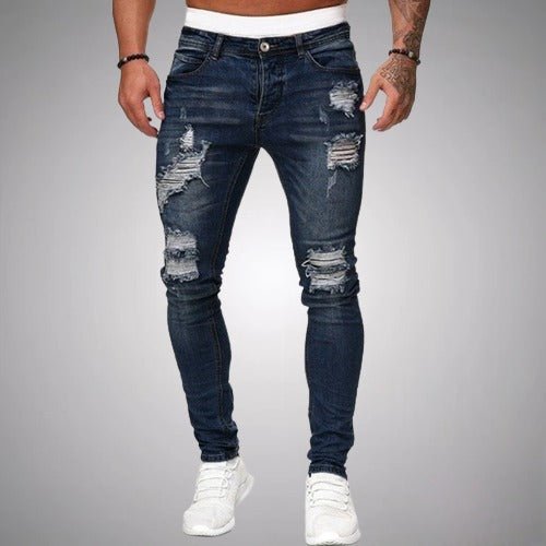 Jean Homme Slim Fit Déchiré | Style Urbain et Moderne