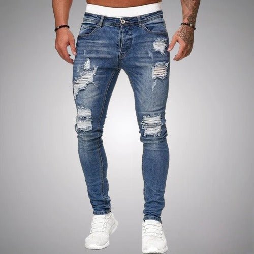 Jean Homme Slim Fit Déchiré | Style Urbain et Moderne