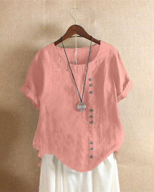 Blouse d’Été à Manches Courtes pour Femme – Style Léger pour le Quotidien