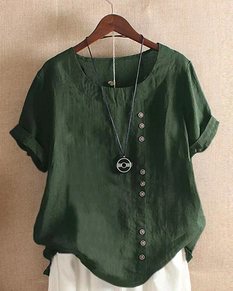 Blouse d’Été à Manches Courtes pour Femme – Style Léger pour le Quotidien