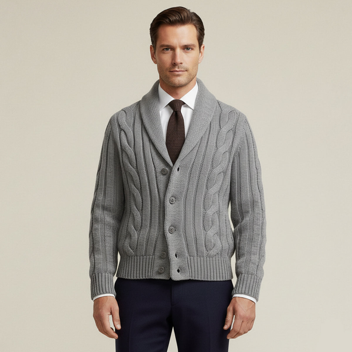 Cardigan Homme Laine Mérinos | Style Élégant et Confort Premium