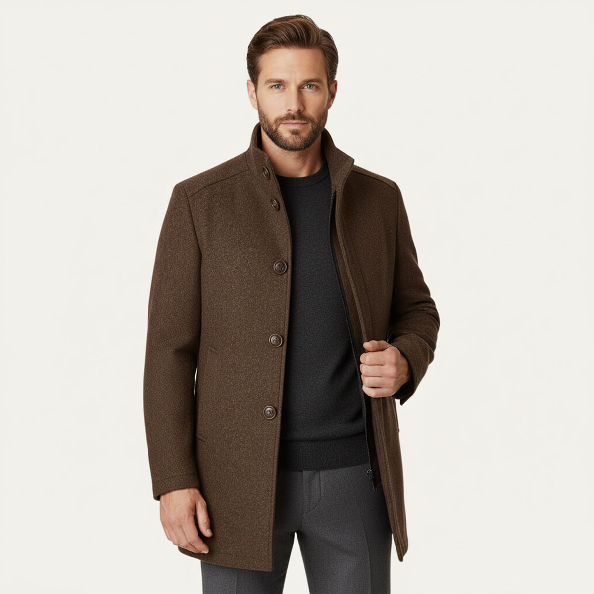 Manteau Homme Laine Classique | Élégance et Chaleur Intemporelle
