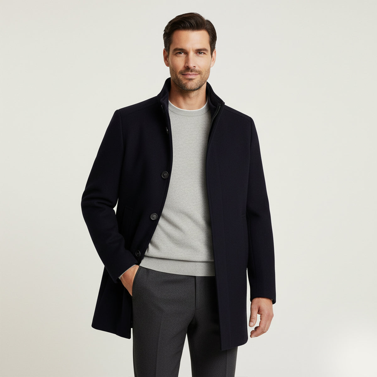 Manteau Homme Laine Classique | Élégance et Chaleur Intemporelle