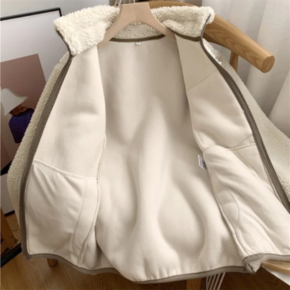 Veste Teddy Fleece pour Femme – Chaleur Confortable pour les Journées Fraîches