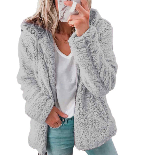Agnès | Manteau Teddy Fleece Doux et Chaud pour Femme, Coupe Décontractée