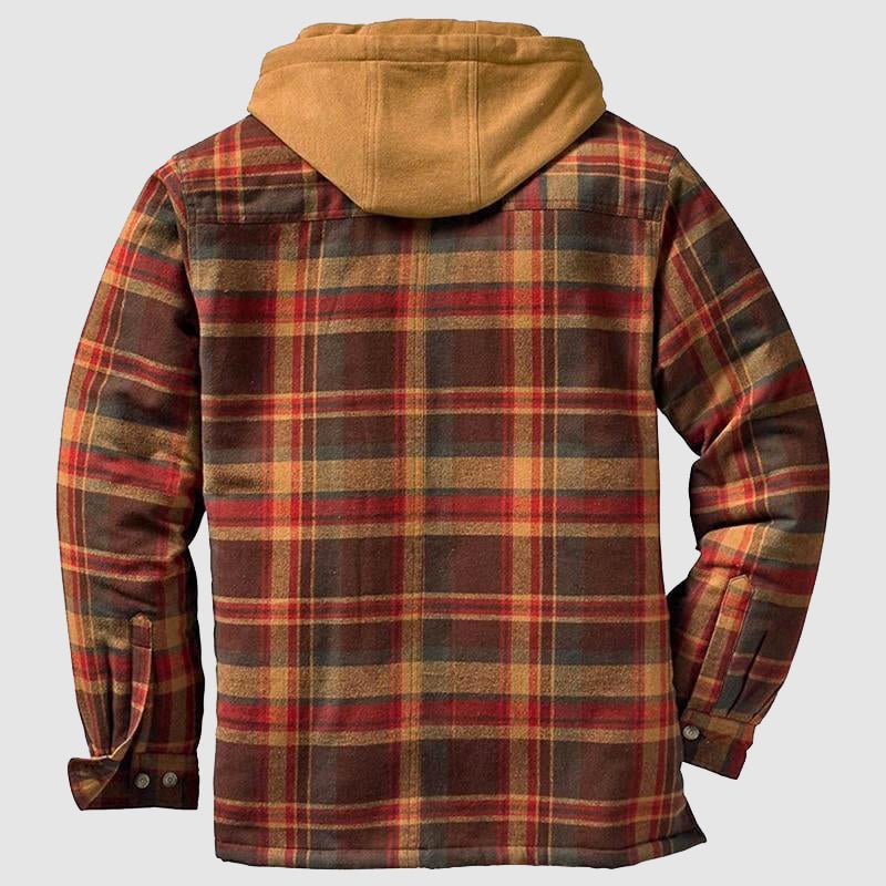 Veste-Hoodie Homme Marek à Carreaux | Chaleur et Style Hivernal