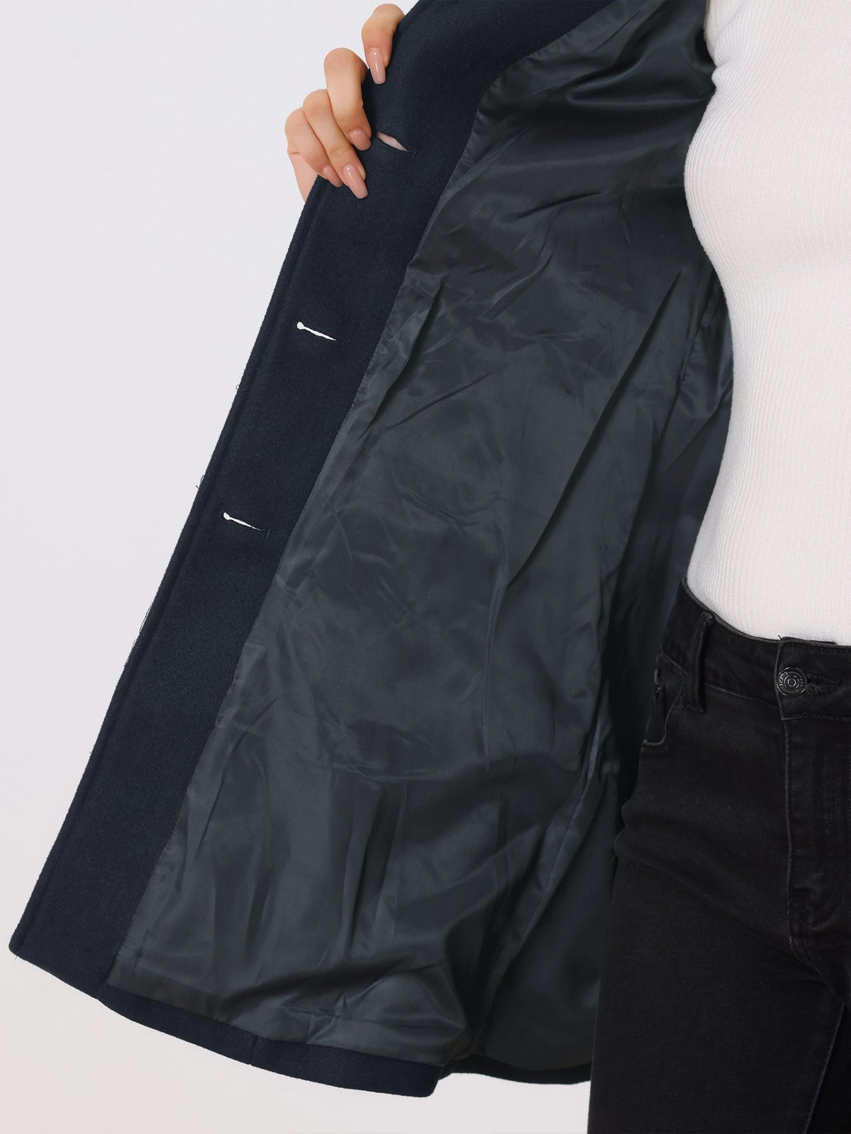 Manteau Femme Fit & Flare | Élégant avec Fermeture à Boutons et Taille Cintrée