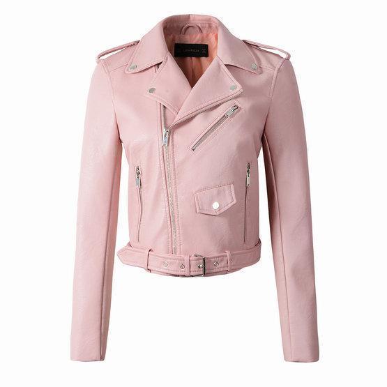 Rafaëlle | Veste Biker Femme Zip Asymétrique avec Ceinture et Poches Zippées