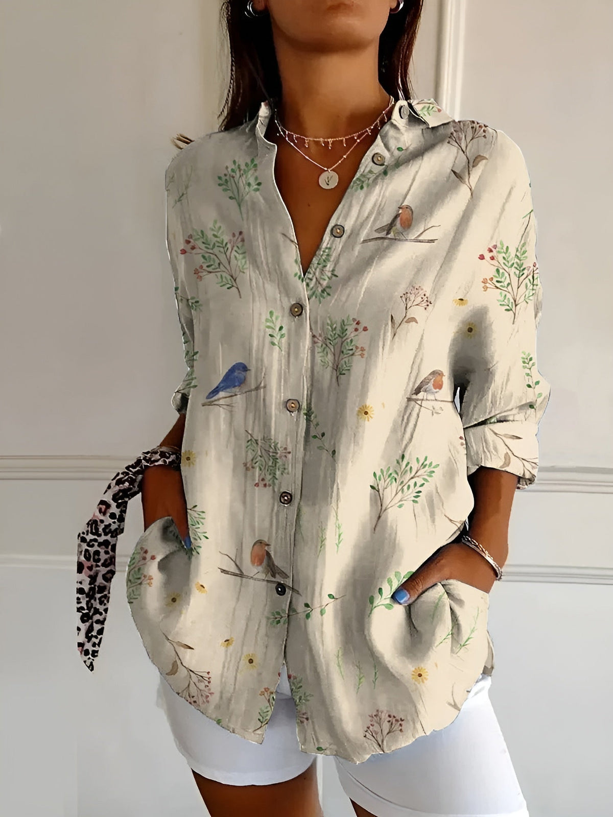 Blouse Fleurie Élégante – Style Féminin & Confort Léger