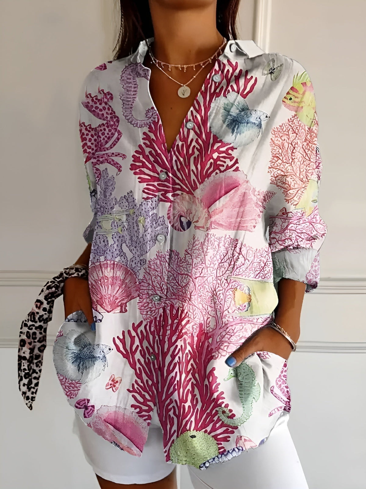 Blouse Fleurie Élégante – Style Féminin & Confort Léger