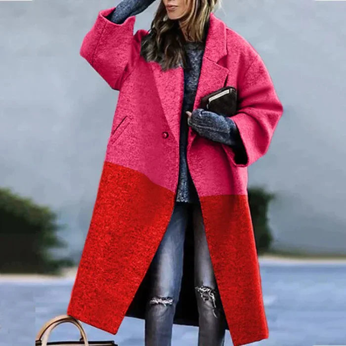 Manteau Long Oversize à Carreaux Femme | Élégant, Confortable et Idéal pour l’Hiver