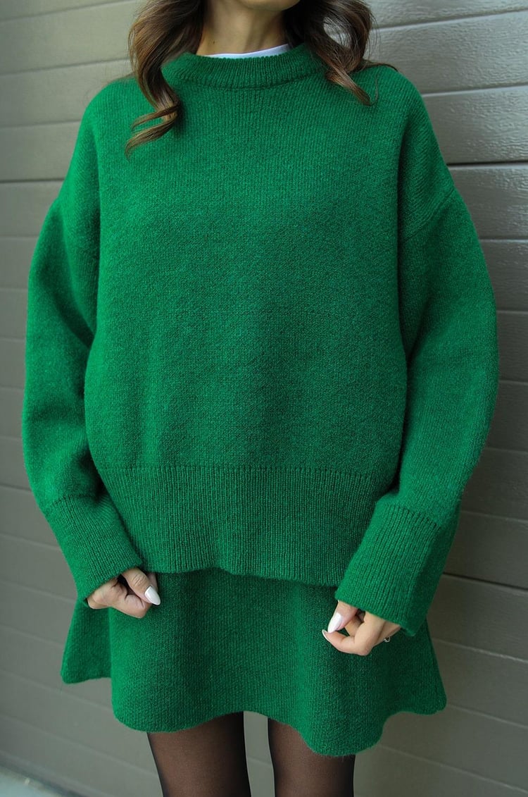 Cozy Knit Set Femme | Pull & Mini-jupe Moderne