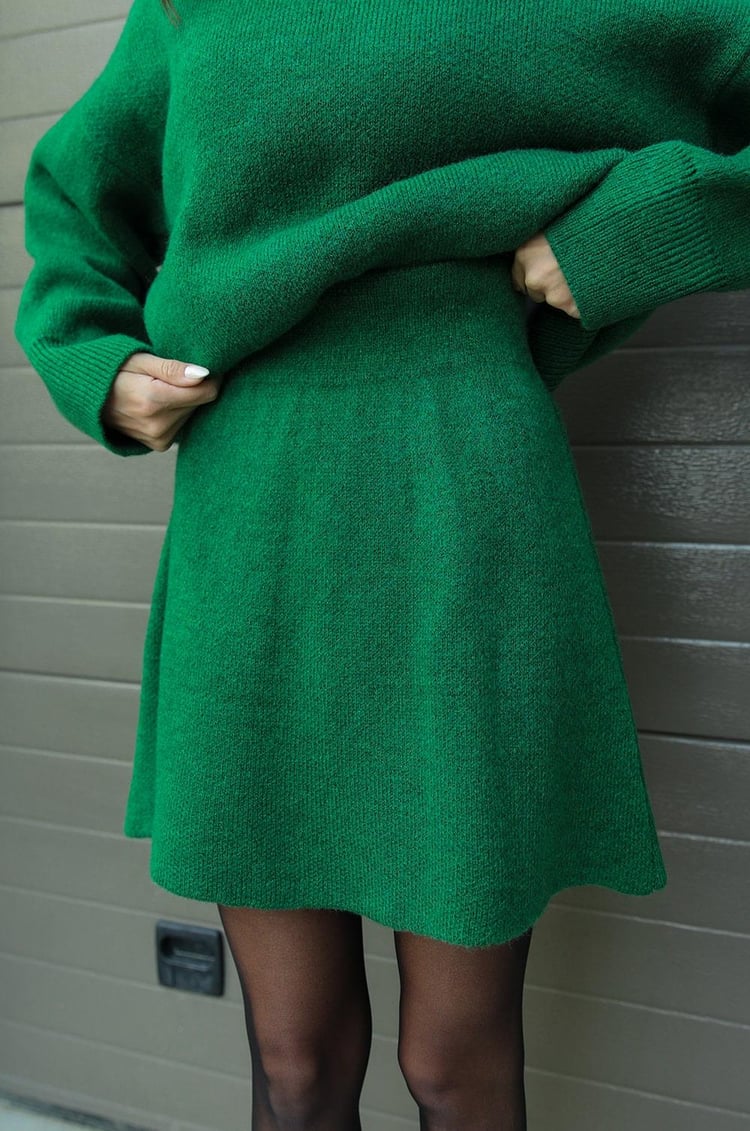 Cozy Knit Set Femme | Pull & Mini-jupe Moderne